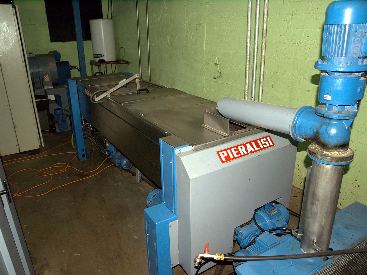 Cold press olive oil machine at Saba Habib in Israel